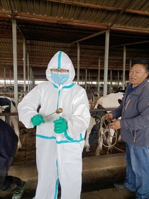 市动物疫控中心到嵩明县开展2023年二季度动物疫病预警监测采样工作